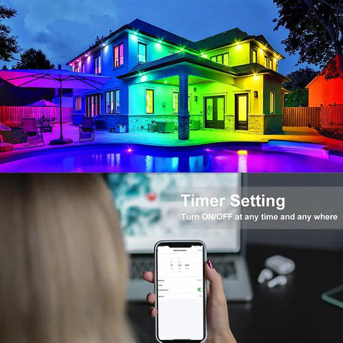 Plug-And-Play 2 Inch Smart Recessed LED Downlight Kit With WiFi Control, 5W RGB color changing, controlled via smartphone app