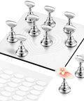Magnetic Nail Stand For Press On Nails With A Large Flat Metal Base That Holds Ten Tips At Once Stable Holders For Nail Art Practice Batch Painting Design Curing Display And DIY Home Or Salon Use