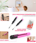 Pink 116 Piece Tool Kit With 3.6V USB Cordless Screwdriver For Women And Girls Includes hammer, adjustable wrenches, and precision tools