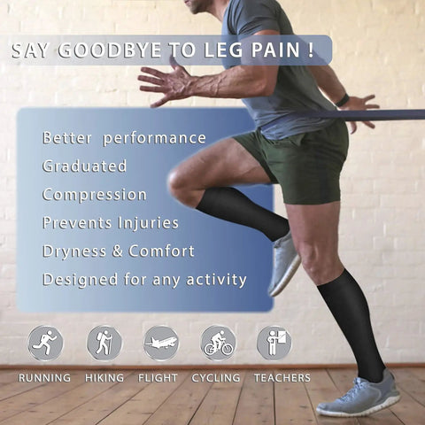 Compression Socks 15 To 20 MmHg All Day Comfort For Men And Women 8 Pairs Circulation Support for athletic activities.