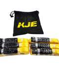 Six Pack 1 Inch By 8 Foot Heavy Duty Lifting Slings Web Straps With Two Reinforced Loops 5000 Lb Break Strength and carrying bag