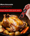 Ultra Fast Digital Meat Thermometer For BBQ USB C Rechargeable Kitchen Thermometer With 0.5s Read Time measuring roast