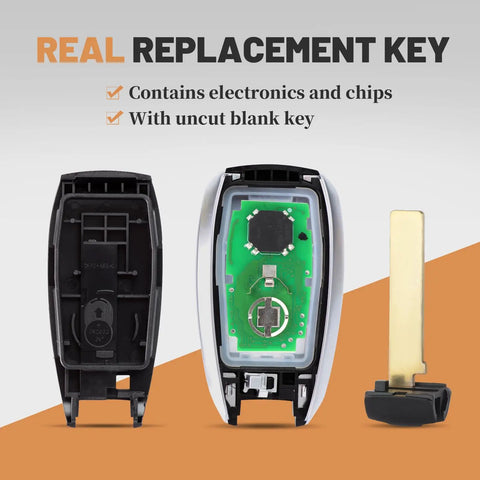 Subaru Keyless Entry Remote Key Fob Replacement For 2018 2024 Ascent Crosstrek Forester Impreza Legacy Outback WRX STI HYQ14AHK Plug And Play Install with uncut blade and electronics