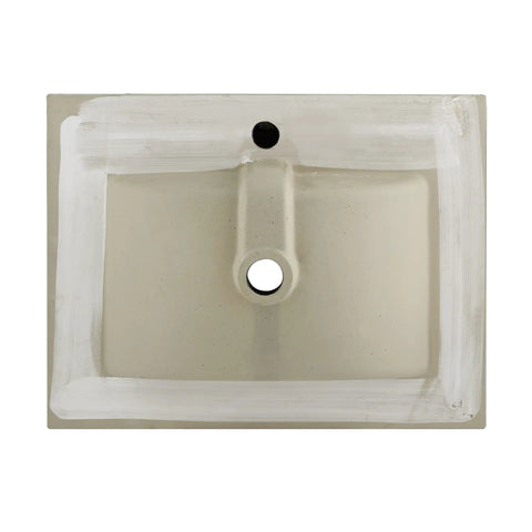 Top view of 24 Inch Ceramic Vanity Top Matte Black With Top Mount Sink Bowl Single Faucet Hole Scratch Resistant Non Porous Surface