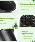 30 Pack Two Gallon Plant Nursery Pots Thickened Soft Plastic Seedling Starter Pots With Drainage Holes For Indoor Outdoor Gardening