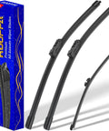 Replacement Windshield Wiper Blades Set For 2018 2022 BMW X3 And 2019 2022 BMW X4 Front Wipers shown with packaging