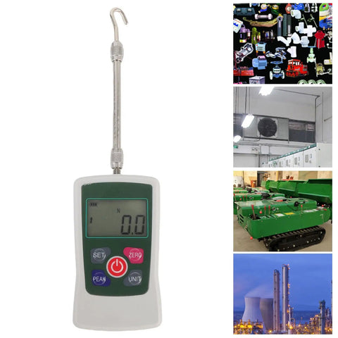 Portable Digital Force Meter 100N Push Pull Tester For Industrial Use With Three Measurement Modes And Four Unit Options High Accuracy Sensor Compact Handy For Field And Lab Tests handheld display with hook probe