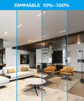Living room with dimmable lighting showcasing 12 Pack PAR30 Short Neck LED Bulbs 8W Equivalent 75W Dimmable Spot Lights setup