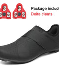 Unisex Dope Indoor Cycling Shoes With Delta Cleats Included, Compatible With Peloton And Delta Pedals, Single Hook And Loop Strap, Black Size 8