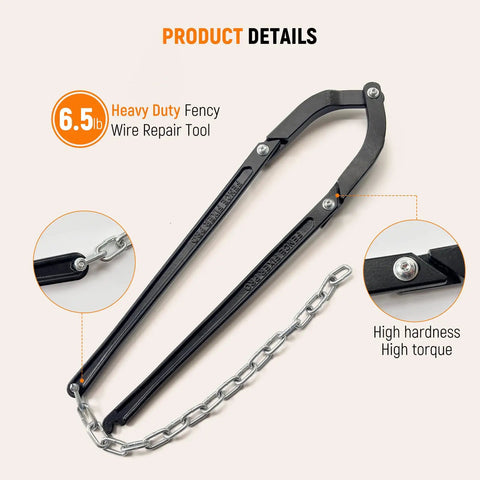 Beefy Heavy Duty Fence Fixer Wire Repair Tool With Lifetime Replacement Guarantee for electric fences, horse fencing, mesh wire.