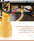 Table Saw Vacuum Adapter Connects Two And A Half Inch Table Saw Outlet To One And Seven Eighths Inch Shop Vac Hose Dust Collector Connector For Most Saws With Two And A Half Inch Outlets Yellow.