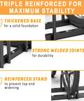 Triple reinforced features of Five Bike Floor Rack For Garage Storage Heavy Duty Bicycle Stand for 22 to 28 inch wheels.