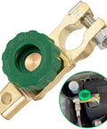 Top Post 12V Battery Disconnect Switch Isolator Kill Switch for Cars, Trucks, Boats, RVs, ATVs, and Marine Use, green knob