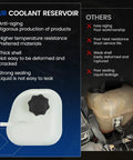 Swap Out Your Old Parts With This Engine Coolant Reservoir Tank For Mini Cooper 2002 Through 2008 Oe 603 331 Replacement Expansion Tank showing features.