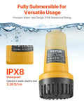 Cordless Submersible Water Transfer Pump With 528 GPH Flow Portable Sump Pump For Pool Garden Pond Includes Three Quarter Inch Garden Hose Compatible With Dewalt 20V Max Battery Battery Not Included Handy For DIY Projects And Quick Water Moves featuring IPX8 waterproof design