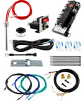 RV Water Heater Electric Conversion Kit 120V 6 Gallon Hybrid Heating System Converts LP Gas To Electric components displayed