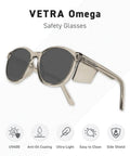 Omega Z87 Plus Safety Glasses With UV400 Lenses Side Shields Anti Oil Coating Lightweight CP Frame For Work And Outdoor Use