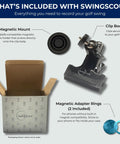 Components of Golf Bag Phone Holder Clip On Mount With MagSafe Easy Quick Setup No Extra Gear Needed Sturdy Clip Fits Any Phone
