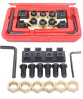 5/8 Inch T-Slot Eccentric Clamps Copper Kit Stud for CNC Milling Machine Work Table with Cam Mechanism in red box