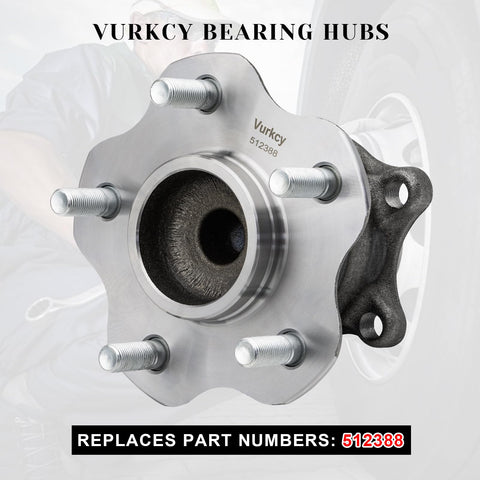Rear Wheel Bearing Hub Assembly 512388 Replacement Fits 2007-2018 Nissan Altima, 2009-2019 Maxima, 5 lug 1 piece easy install