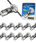 Wire Splice Connectors For 18-22 AWG Wires With T Tap Style 3 Way 1 Pin Solderless Low Voltage Connectors No Stripping Required