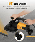 Professional 4 Head Concrete Floor Grinder With 3800W Shop Muscle And Adjustable Speed Dial Massive Dust Collection Hood for edge grinding in corners.
