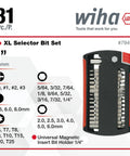 XLSelector 31 Piece Bit Set With Slotted Phillips Torx And Hex Bits, Magnetic Holder, Sturdy Case Display