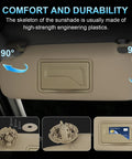 Beige Sun Visor For Chevy Cruze 2011 2019 Left Driver Side With Mirror No Light Replacement Part 84126657 features