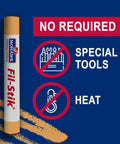 Light Golden Oak Wood Repair Wax Putty Stick For Scratches And Gouges shown with no special tools or heat required.