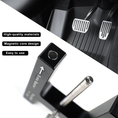 Aluminum Brake Booster Push Rod Adjustment Tool For Precise Master Cylinder Length And Pedal Feel, Universal Brake Rod Gauge For Most Vehicles, Improves Response And Smooth Braking, 3.4x2.6 in aluminum tool with magnetic ends