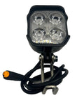 High Visibility E Bike Horn Front Light With 3 Pin Connector And Built In Horn Super Bright Night Riding Headlight for e-bikes.