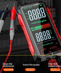 6000 Counts True RMS Digital Multimeter With 4.8 Inch Color Screen, USB C Rechargeable, probes displayed