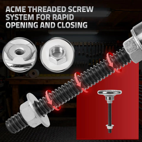 Moxon Vise Hardware Kit With Acme Threaded Rod System For Rapid Clamping And Smooth Operation detailed view of components