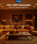 Amico 24 Pack 6 inch 5CCT LED Recessed Lighting with Night Light installed in a cozy living room, providing dimmable lighting.