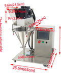 Compact Desktop Semi Automatic Powder Filling Machine Featuring No Sweat Setup And Consistent 10 To 200 Gram Dosing For Coffee Milk Sugar Feed And Bulk Granules with adjustable height and digital control.