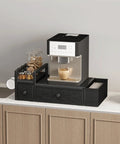 Coffee Pod Drawer Organizer For Countertop That Holds 52 Pods K Cup And Nespresso Capsules With Mug Rack No Brainer Setup Black