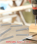 Thirty Piece Pack Of 304 Stainless Steel Machine Screws Loaded As Extra Long Electrical Outlet Bolts To Mount Devices And Fix Wonky Deep Wall Boxes Snug As A Bug Quick And Easy on wood with a power drill.