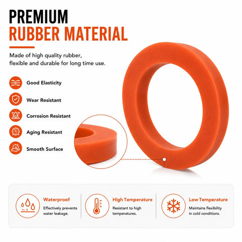 80 Pack Garden Hose Washers Red Rubber Gasket Heavy Duty Universal Fit For Standard Three Quarter Inch Garden Hose Fittings