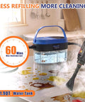 1800ML Portable Handheld Steam Cleaner With 2500W Fast Heating Power, 1.9QT water tank for deep cleaning kitchen surfaces.