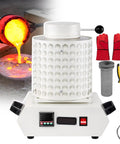 Electric Gold Melting Furnace Kit 2000W Heavy Duty Beast Melt Time 25 to 35 Minutes with accessories shown