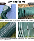 Comparison of Green Two Pack Flexible Rain Gutter Downspout Extensions No Brainer Easy Install Drain Extenders quality and durability.