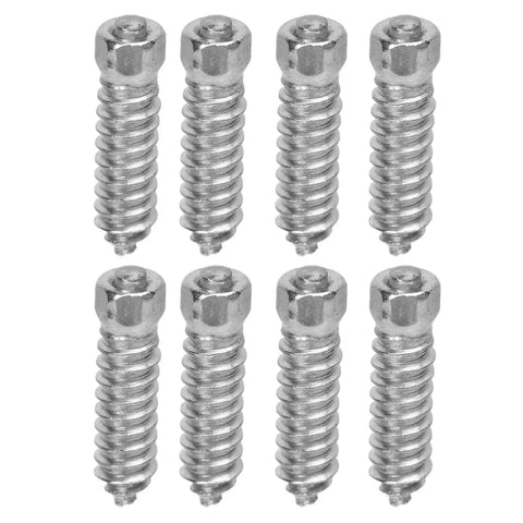 Rock Solid M6x6mm Snow Tire Studs Featuring Tungsten Steel Anti Skid Spikes and Heavy Duty Screws in a pack of 10