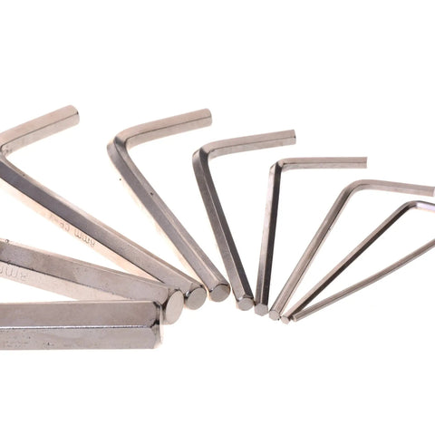 Hard Working L Shape Hex Key Wrench Set With 9 Common Sizes For Cars Furniture And Equipment Chamfered Edges For A Snug Fit