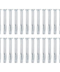 Split Drive Concrete Anchors 1/4 Inch By 2-1/2 Inch 50 Pack Carbon Steel Hammer Drive Anchors in rows, silver finish