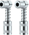 90 Degree Grease Coupler And Gun Adapter Two Pack With 3 Jaw Swivel Right Fittings For No Spill Greasing Quick Lock And Release