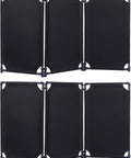 Safety Barricade 5.8 Ft Caution Sign PVC Frame Folding Security Gate Portable Privacy Fence with six black panels