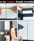 Pro Grade Aircraft Grade Aluminum Alloy Cabinet Hardware Jig With Automatic Center Punch in use for handle installation