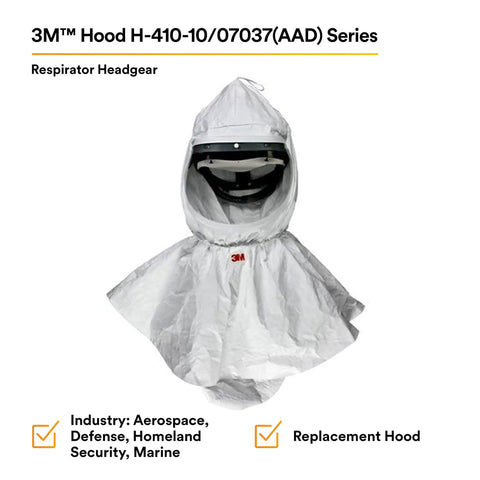 Durable PAPR Hood Replacement For H410 Series H411 And H412 Collar Design Compatible With H600 Components