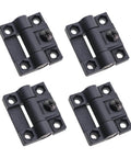 Set Of 4 Black Nylon Adjustable Damping Torque Hinges For Doors And Cabinets, 43x36mm, Adjustable Position Control, built tough