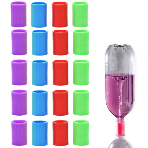 24 Piece Tornado Bottle Connector Set With Vortex Tubes In Four Colors For 2 Liter Bottles A Hands On Classroom And Home Science Toy